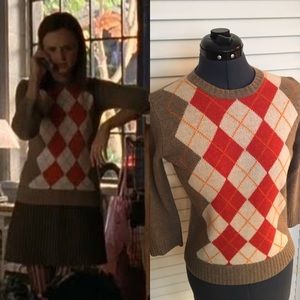 Gilmore Girls Argyle Sweater Size Small